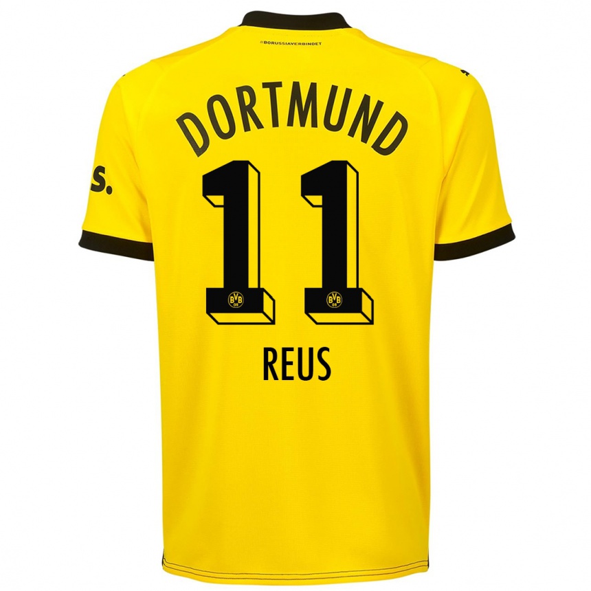 Kids  Marco Reus #11 Yellow Home Jersey 2023/24 T-Shirt