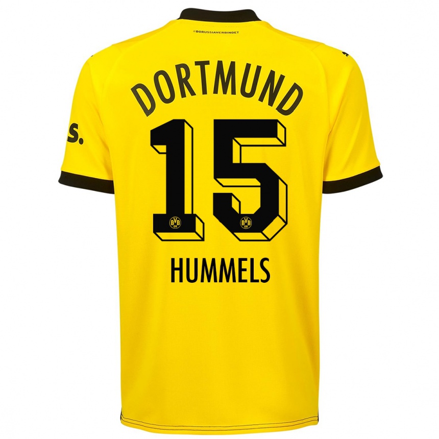 Kids  Mats Hummels #15 Yellow Home Jersey 2023/24 T-Shirt