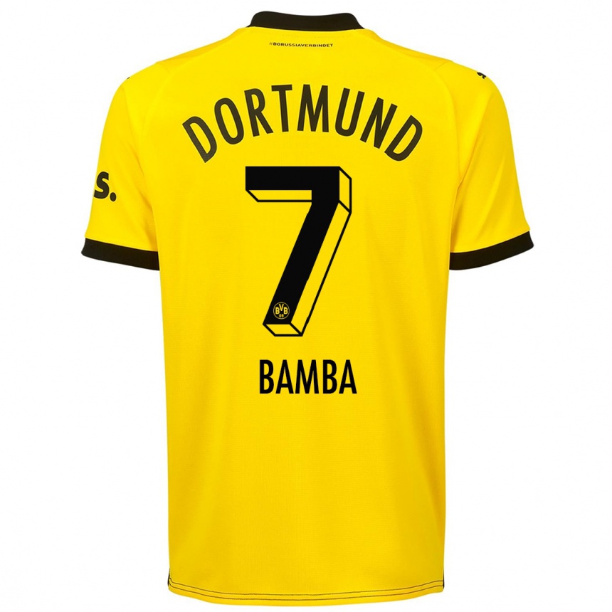 Kids  Samuel Bamba #7 Yellow Home Jersey 2023/24 T-Shirt