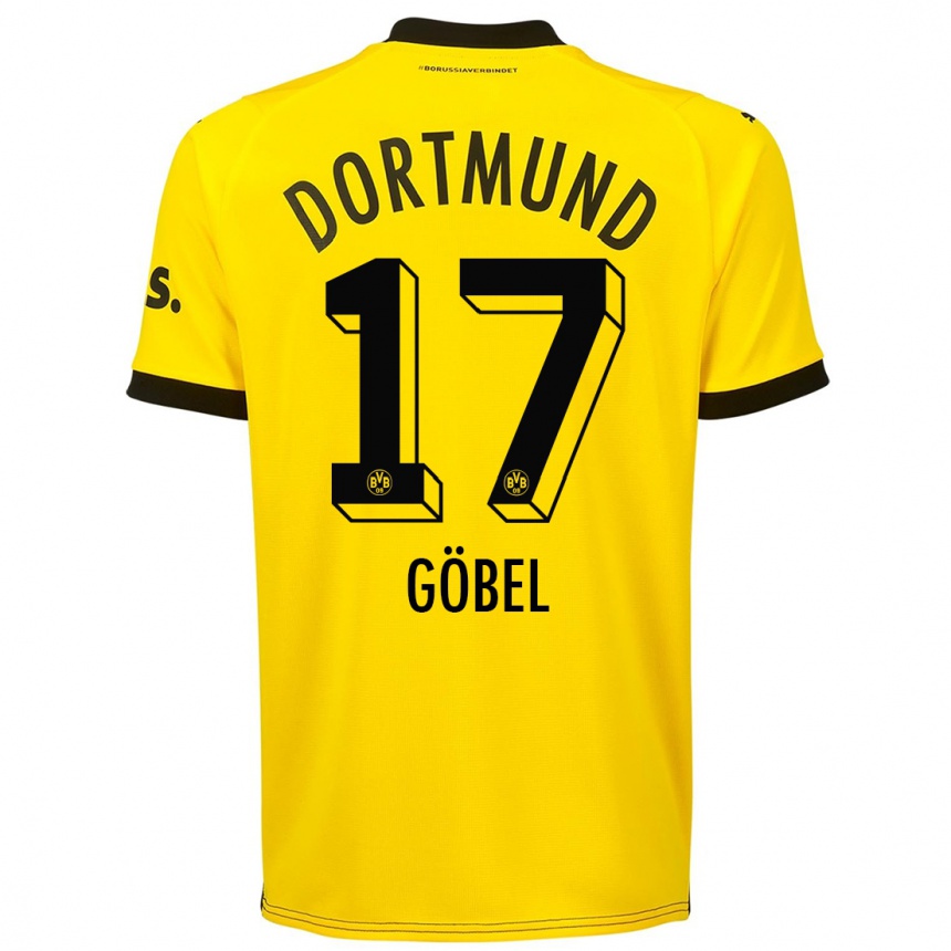 Kids  Patrick Göbel #17 Yellow Home Jersey 2023/24 T-Shirt