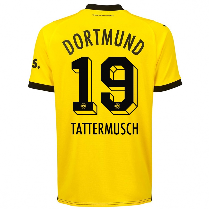 Kids  Ted Tattermusch #19 Yellow Home Jersey 2023/24 T-Shirt