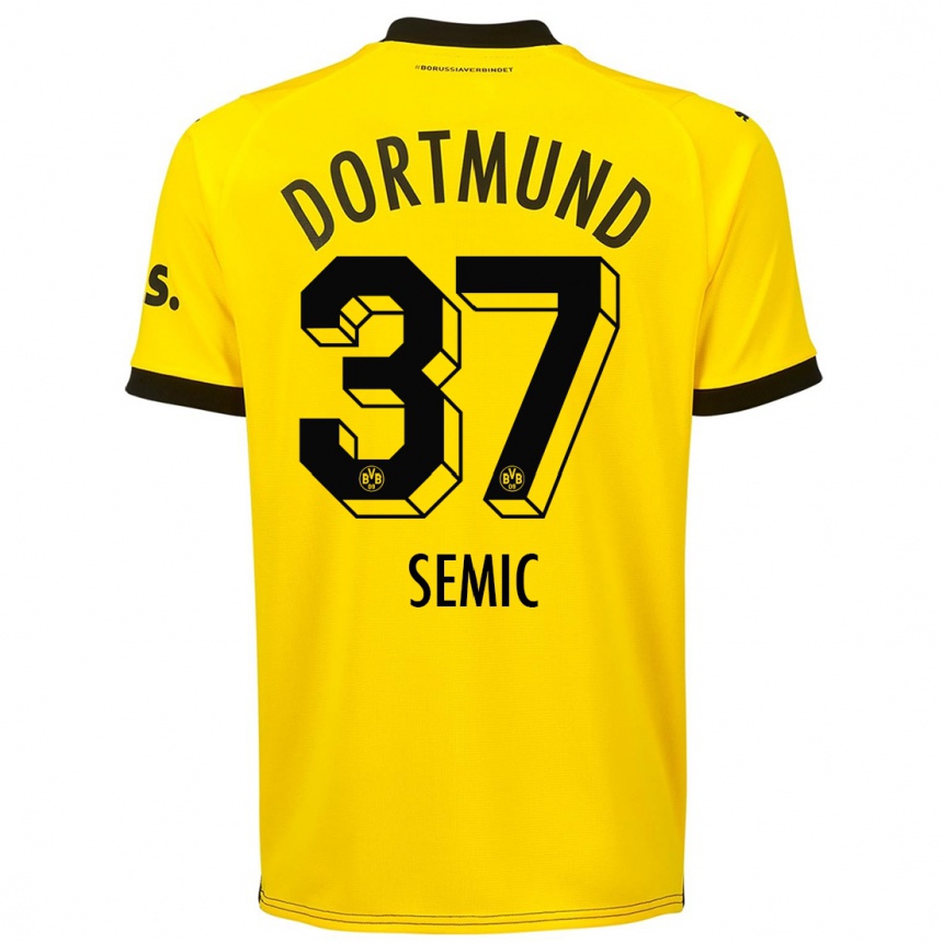 Kids  Lion Semic #37 Yellow Home Jersey 2023/24 T-Shirt