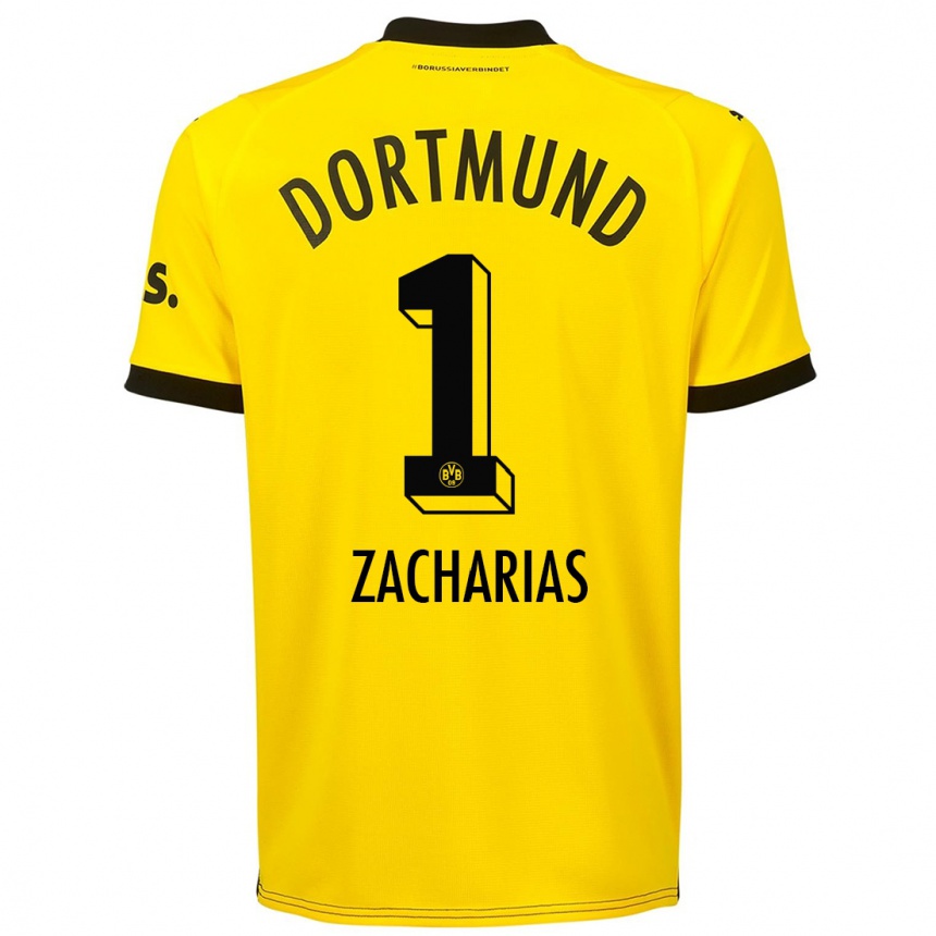 Kids  Marlon Zacharias #1 Yellow Home Jersey 2023/24 T-Shirt