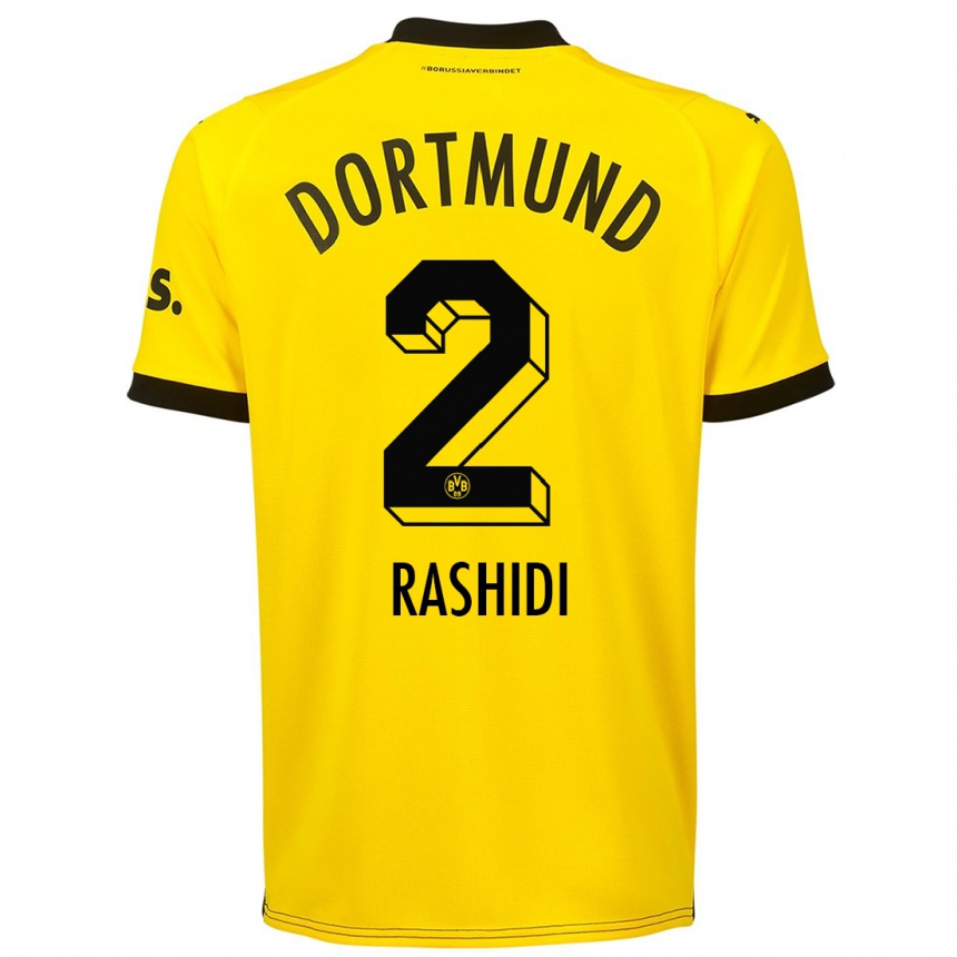 Kids  William Rashidi #2 Yellow Home Jersey 2023/24 T-Shirt