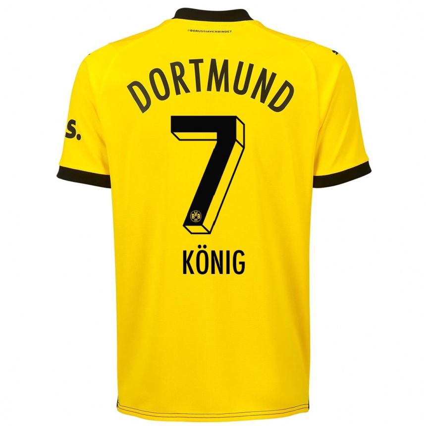 Kids  Raúl König #7 Yellow Home Jersey 2023/24 T-Shirt