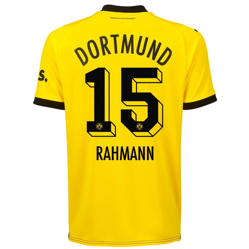 Kids  Luke Rahmann #15 Yellow Home Jersey 2023/24 T-Shirt