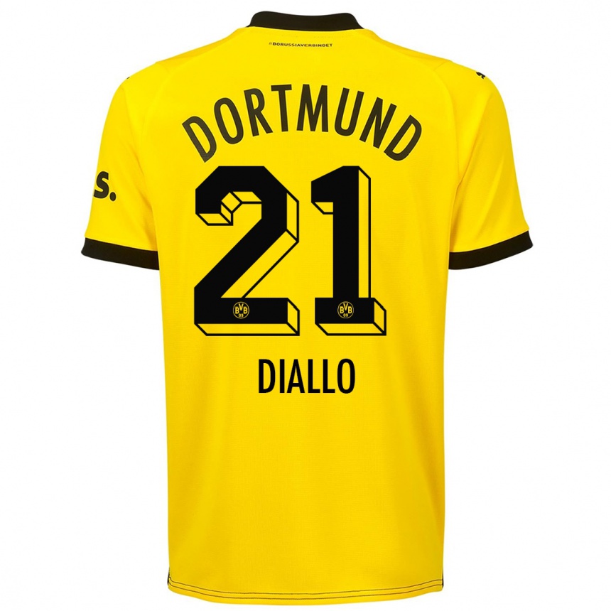 Kids  Ousmane Diallo #21 Yellow Home Jersey 2023/24 T-Shirt