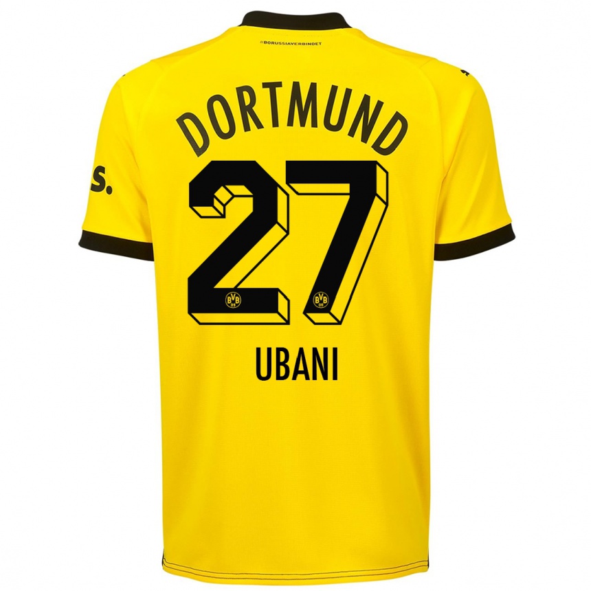 Kids  Marlon Ubani #27 Yellow Home Jersey 2023/24 T-Shirt