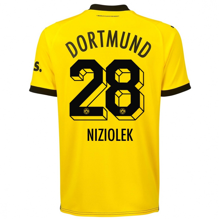 Kids  Alex Niziolek #28 Yellow Home Jersey 2023/24 T-Shirt