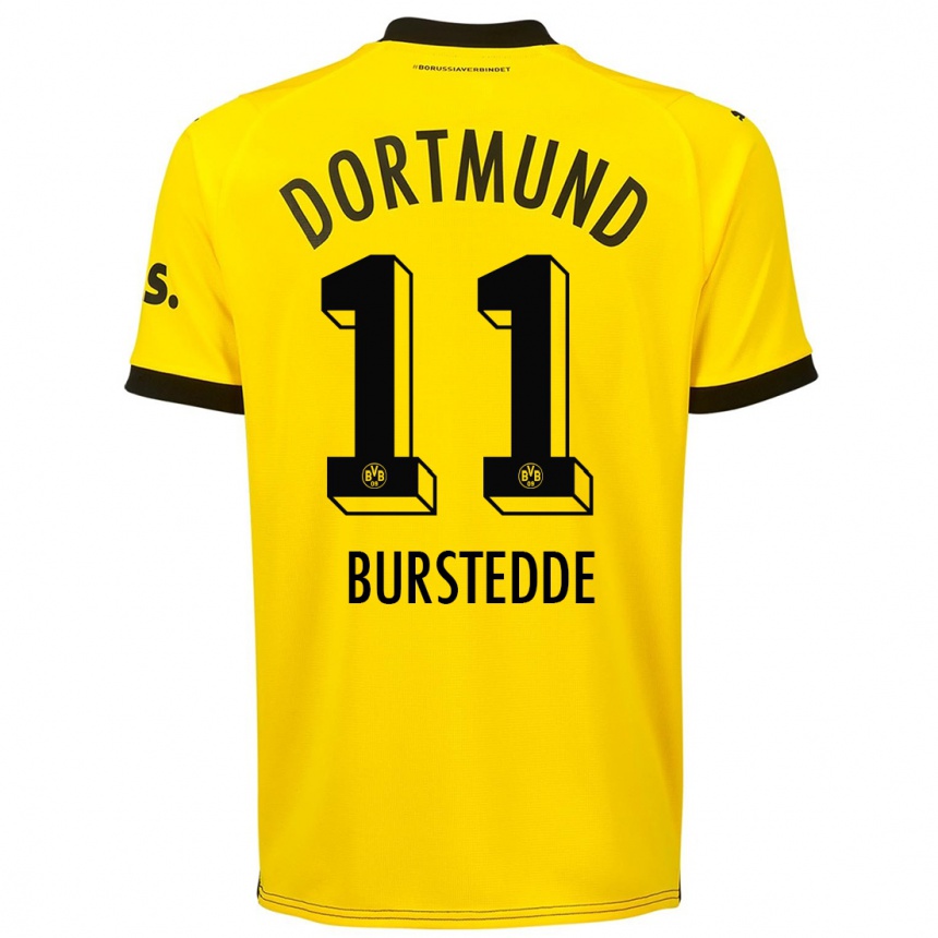 Kids  Joshua Burstedde #11 Yellow Home Jersey 2023/24 T-Shirt