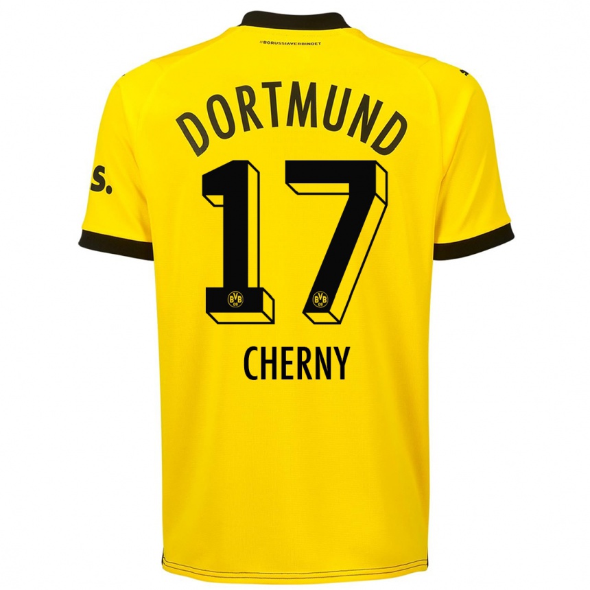 Kids  Nick Cherny #17 Yellow Home Jersey 2023/24 T-Shirt