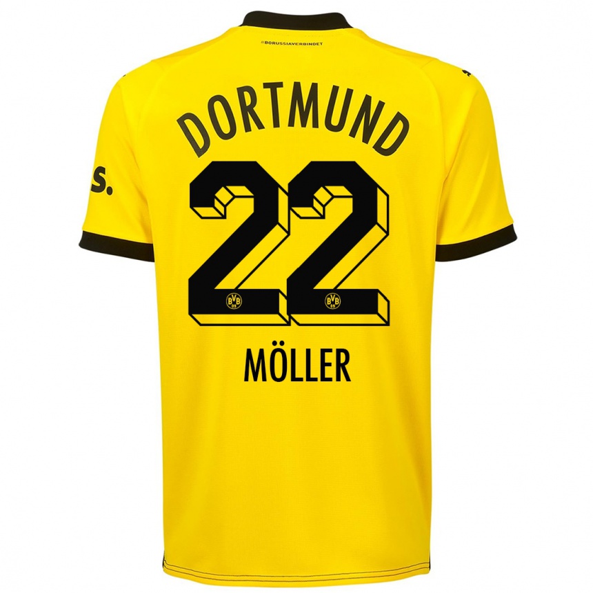 Kids  Paul Möller #22 Yellow Home Jersey 2023/24 T-Shirt