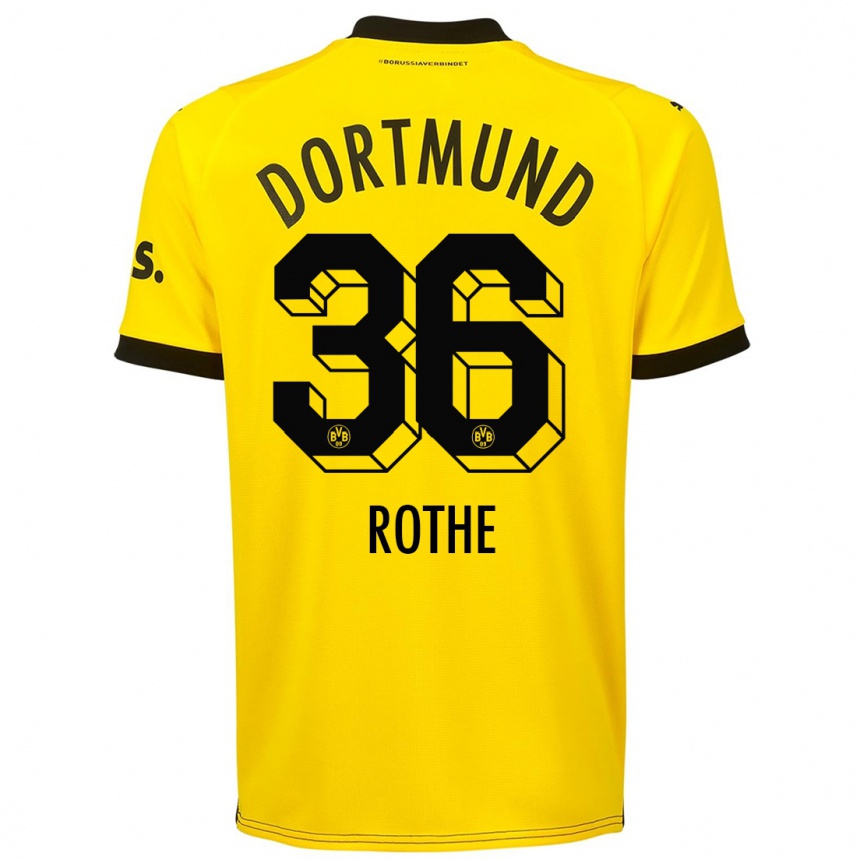 Kids  Tom Rothe #36 Yellow Home Jersey 2023/24 T-Shirt