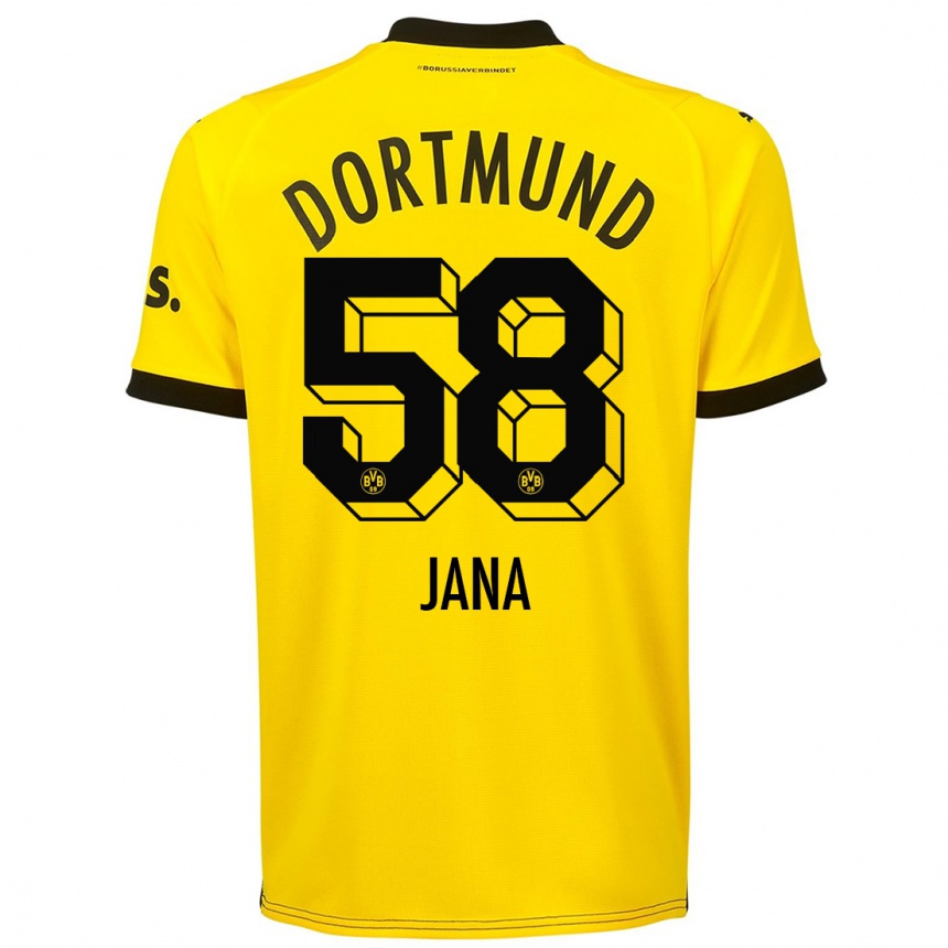 Kids  Nordberg Jana #58 Yellow Home Jersey 2023/24 T-Shirt