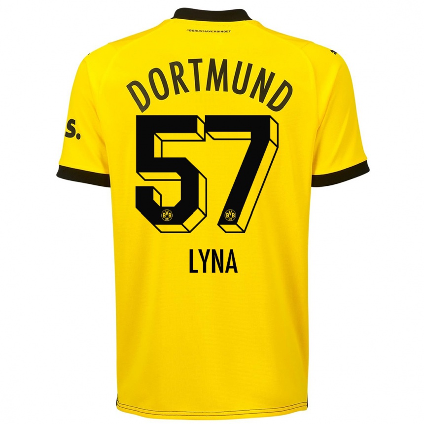 Kids  Schwarz Lyna #57 Yellow Home Jersey 2023/24 T-Shirt