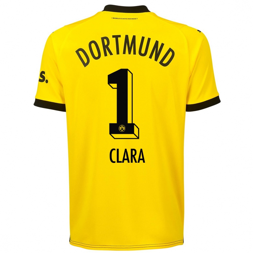 Kids  Woltering Clara #1 Yellow Home Jersey 2023/24 T-Shirt