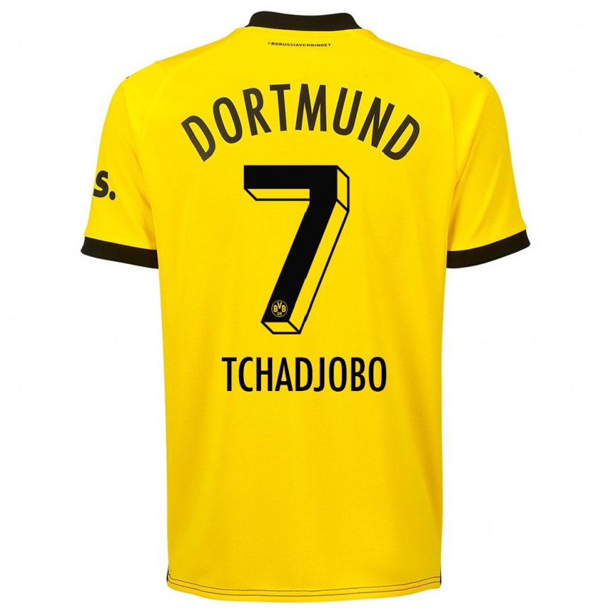 Kids  Dia Tchadjobo #7 Yellow Home Jersey 2023/24 T-Shirt