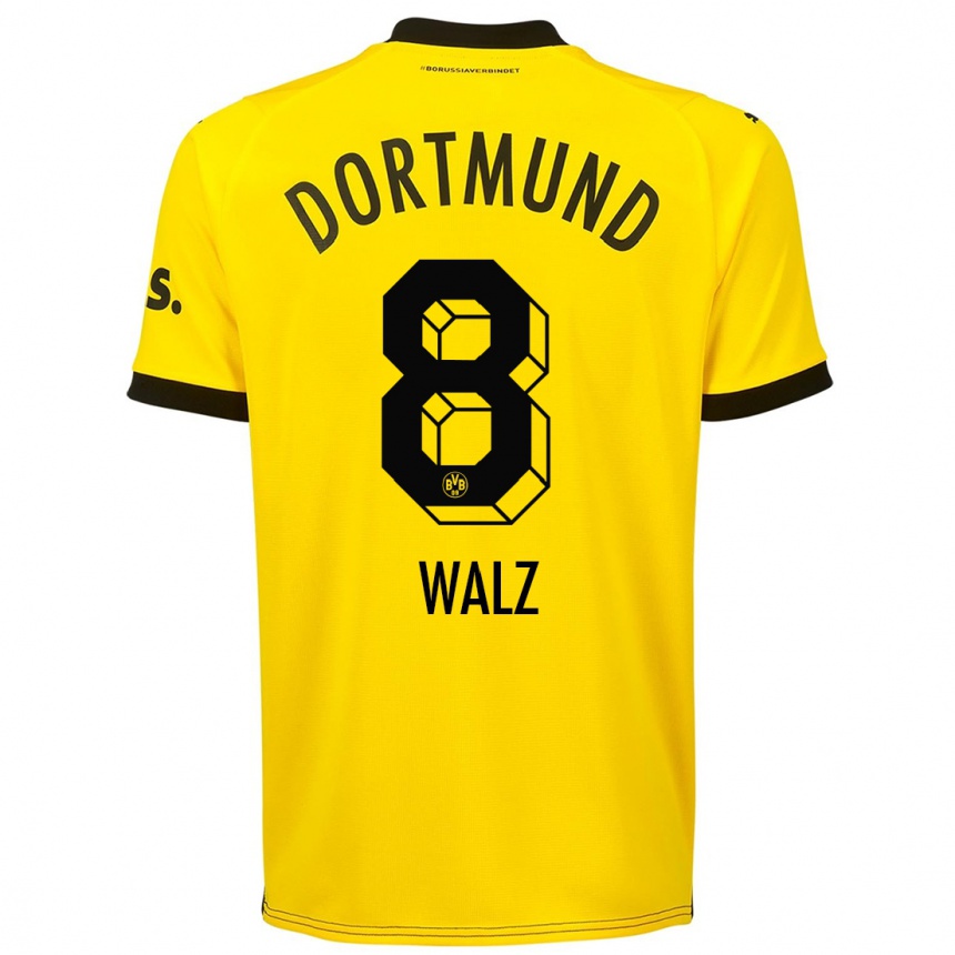 Kids  Vasco Walz #8 Yellow Home Jersey 2023/24 T-Shirt