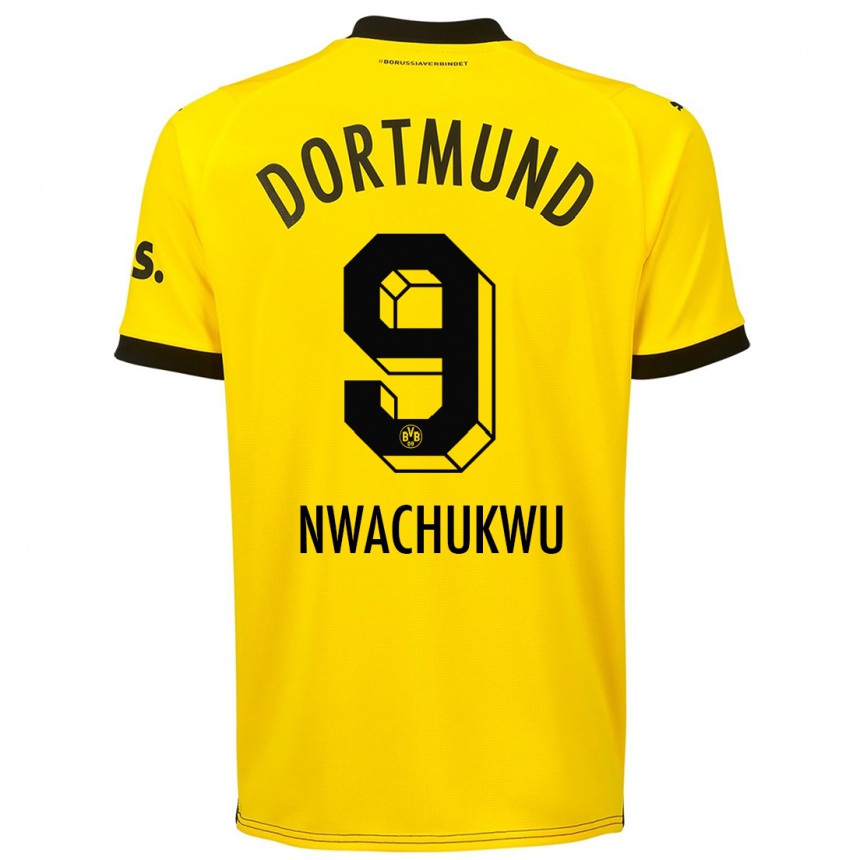 Kids  Isaak Nwachukwu #9 Yellow Home Jersey 2023/24 T-Shirt