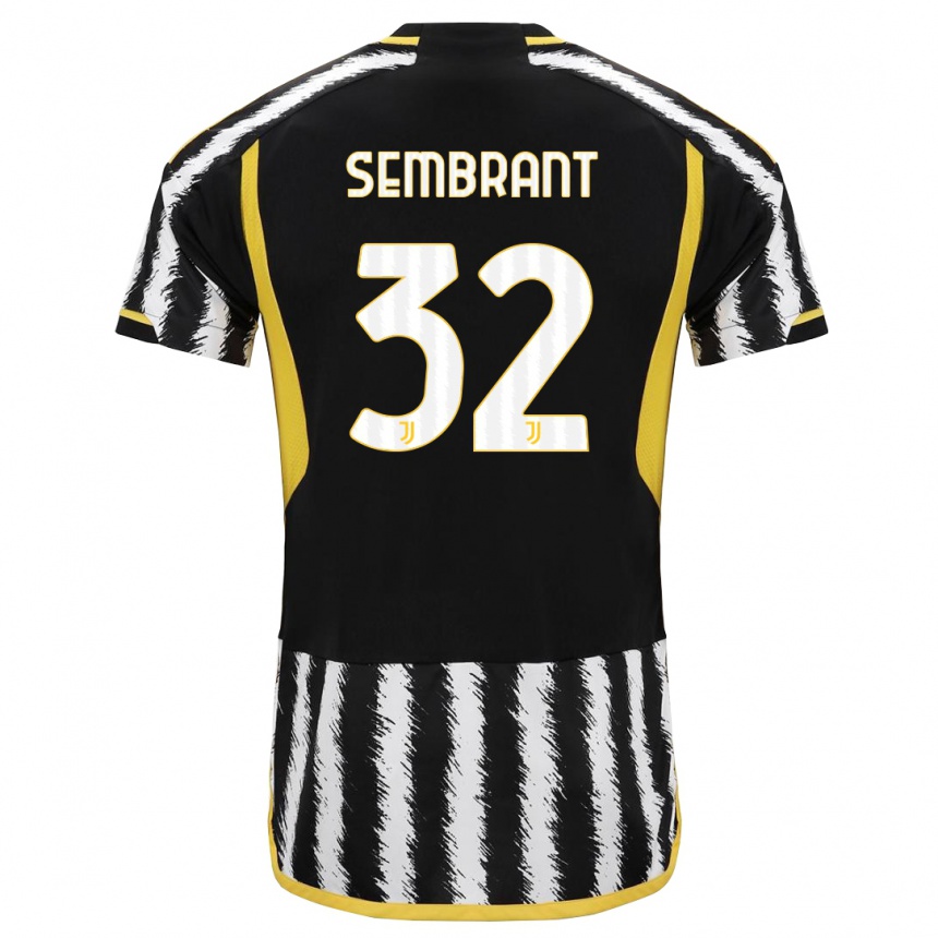 Kids  Linda Sembrant #32 Black White Home Jersey 2023/24 T-Shirt