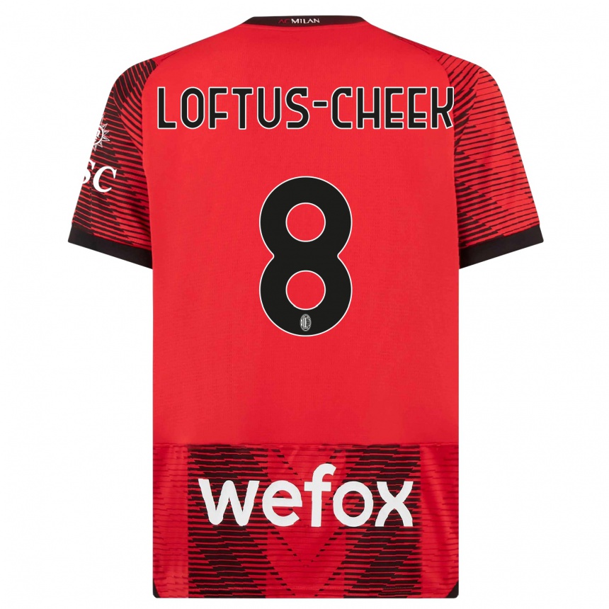Kids  Ruben Loftus-Cheek #8 Red  Black Home Jersey 2023/24 T-Shirt