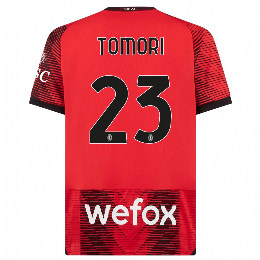 Kids  Fikayo Tomori #23 Red  Black Home Jersey 2023/24 T-Shirt