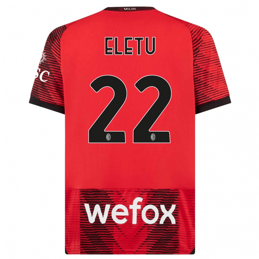 Kids  Victor Eletu #22 Red  Black Home Jersey 2023/24 T-Shirt