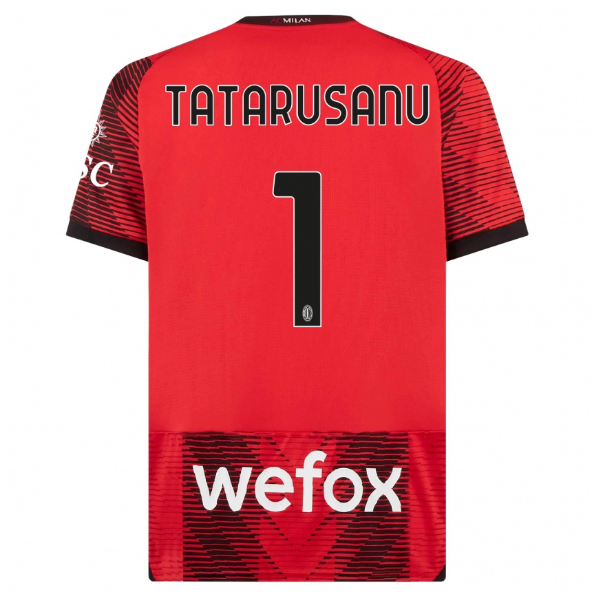 Kids  Ciprian Tatarusanu #1 Red  Black Home Jersey 2023/24 T-Shirt