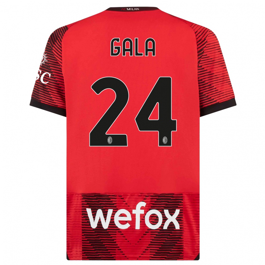 Kids  Antonio Gala #24 Red  Black Home Jersey 2023/24 T-Shirt