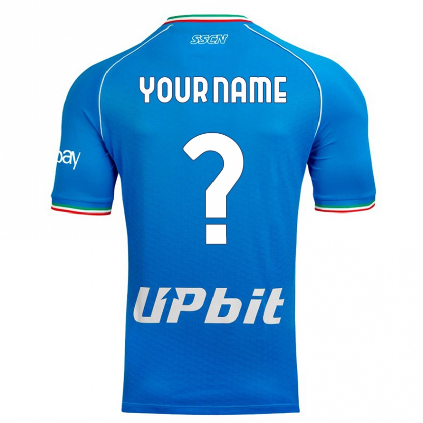 Kids  Your Name #0 Sky Blue Home Jersey 2023/24 T-Shirt