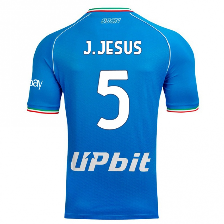 Kids  Juan Jesus #5 Sky Blue Home Jersey 2023/24 T-Shirt