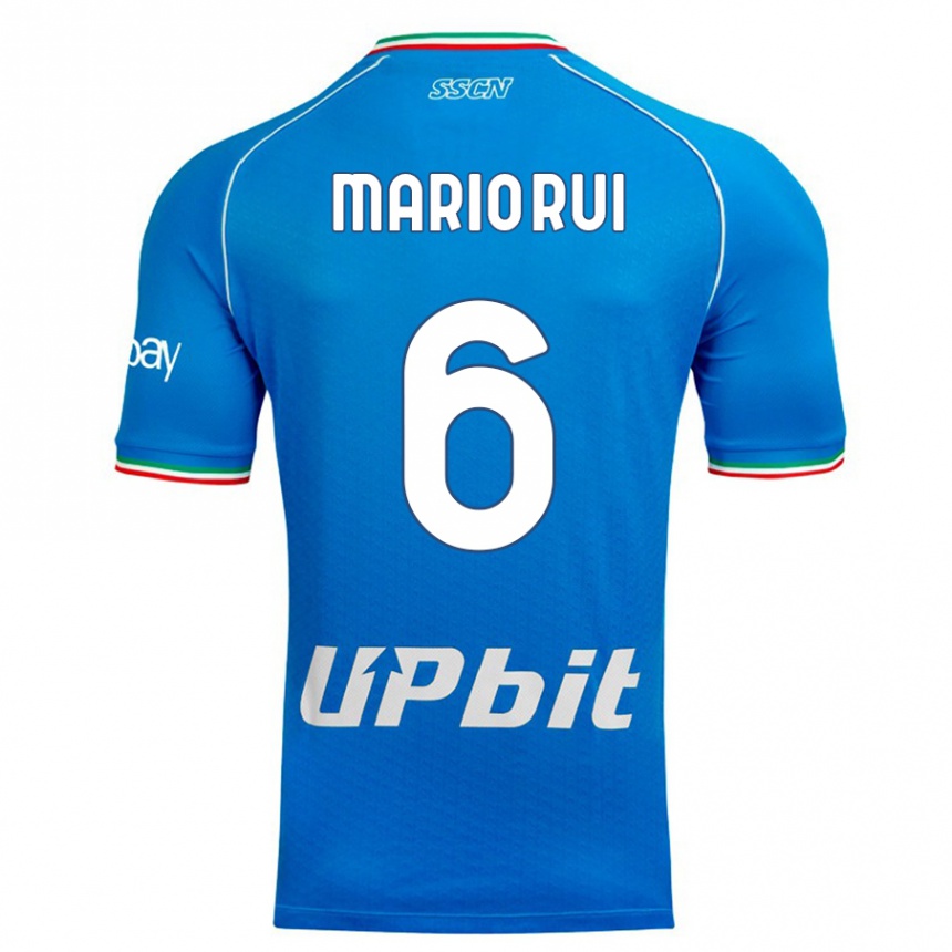 Kids  Mario Rui #6 Sky Blue Home Jersey 2023/24 T-Shirt