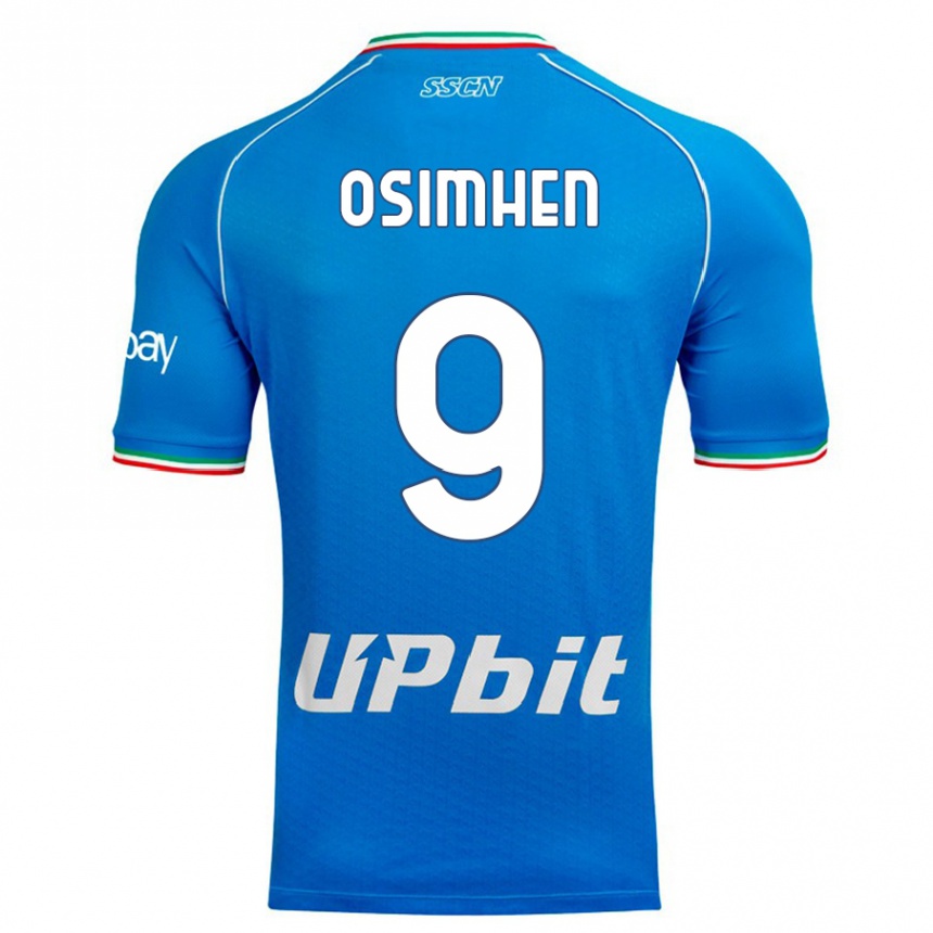 Kids  Victor Osimhen #9 Sky Blue Home Jersey 2023/24 T-Shirt