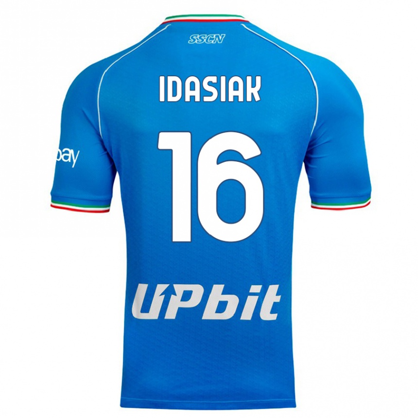 Kids  Hubert Idasiak #16 Sky Blue Home Jersey 2023/24 T-Shirt