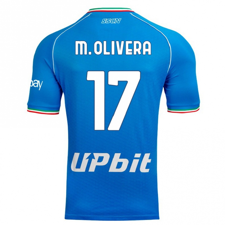 Kids  Mathias Olivera #17 Sky Blue Home Jersey 2023/24 T-Shirt