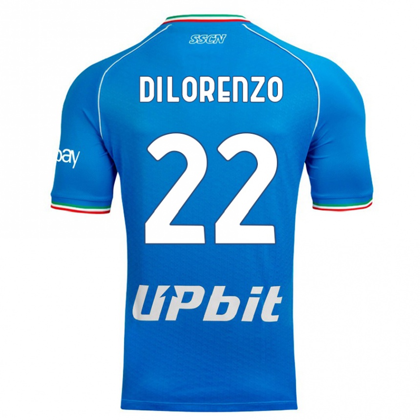 Kids  Giovanni Di Lorenzo #22 Sky Blue Home Jersey 2023/24 T-Shirt