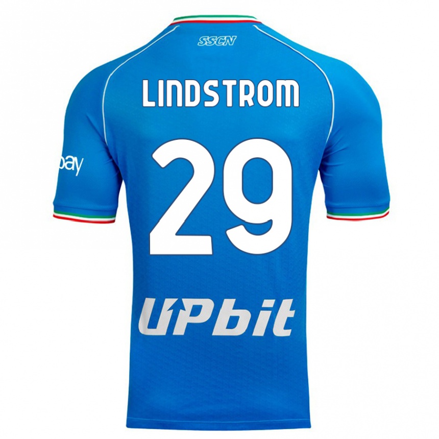 Kids  Jesper Lindstrøm #29 Sky Blue Home Jersey 2023/24 T-Shirt