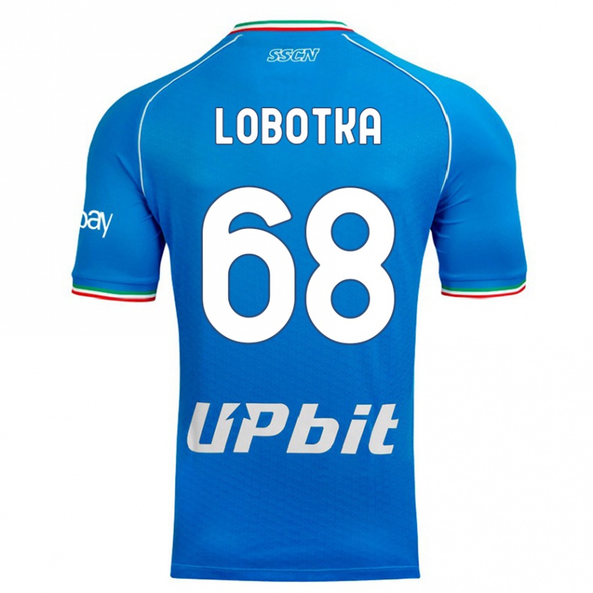 Kids  Stanislav Lobotka #68 Sky Blue Home Jersey 2023/24 T-Shirt