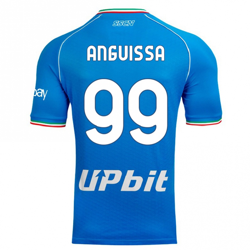 Kids  Andre Zambo Anguissa #99 Sky Blue Home Jersey 2023/24 T-Shirt