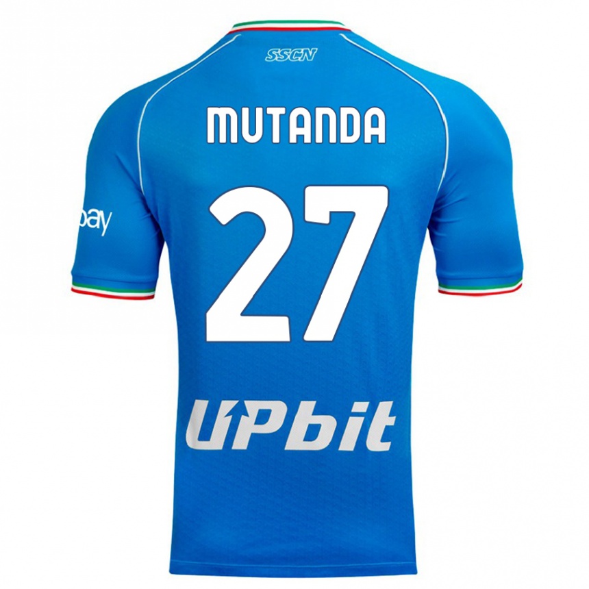 Kids  Noah Mutanda #27 Sky Blue Home Jersey 2023/24 T-Shirt