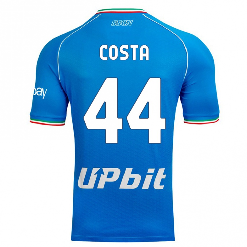 Kids  Filippo Costa #44 Sky Blue Home Jersey 2023/24 T-Shirt