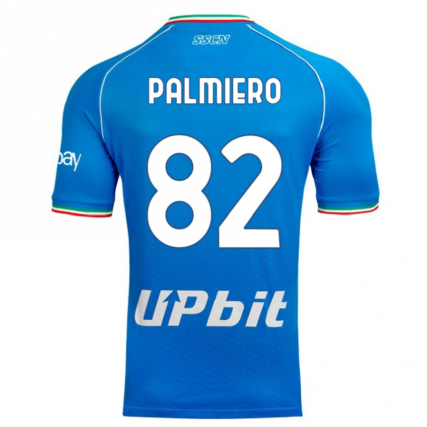 Kids  Luca Palmiero #82 Sky Blue Home Jersey 2023/24 T-Shirt