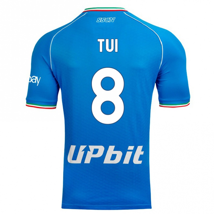 Kids  Sara Tui #8 Sky Blue Home Jersey 2023/24 T-Shirt