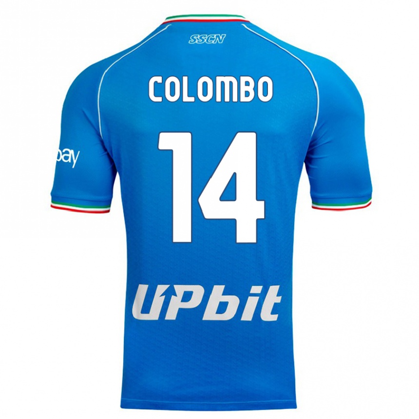 Kids  Sofia Colombo #14 Sky Blue Home Jersey 2023/24 T-Shirt