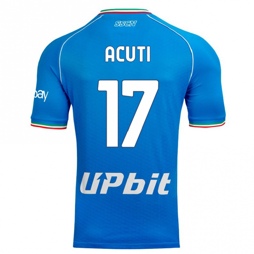 Kids  Arianna Acuti #17 Sky Blue Home Jersey 2023/24 T-Shirt