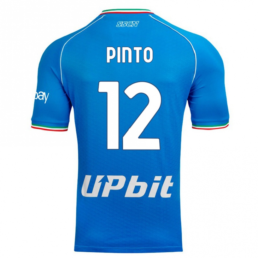 Kids  Ciro Pinto #12 Sky Blue Home Jersey 2023/24 T-Shirt