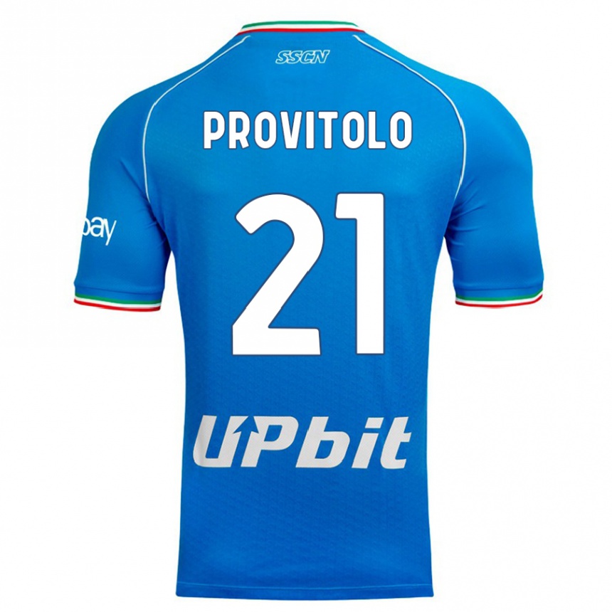 Kids  Vincenzo Provitolo #21 Sky Blue Home Jersey 2023/24 T-Shirt