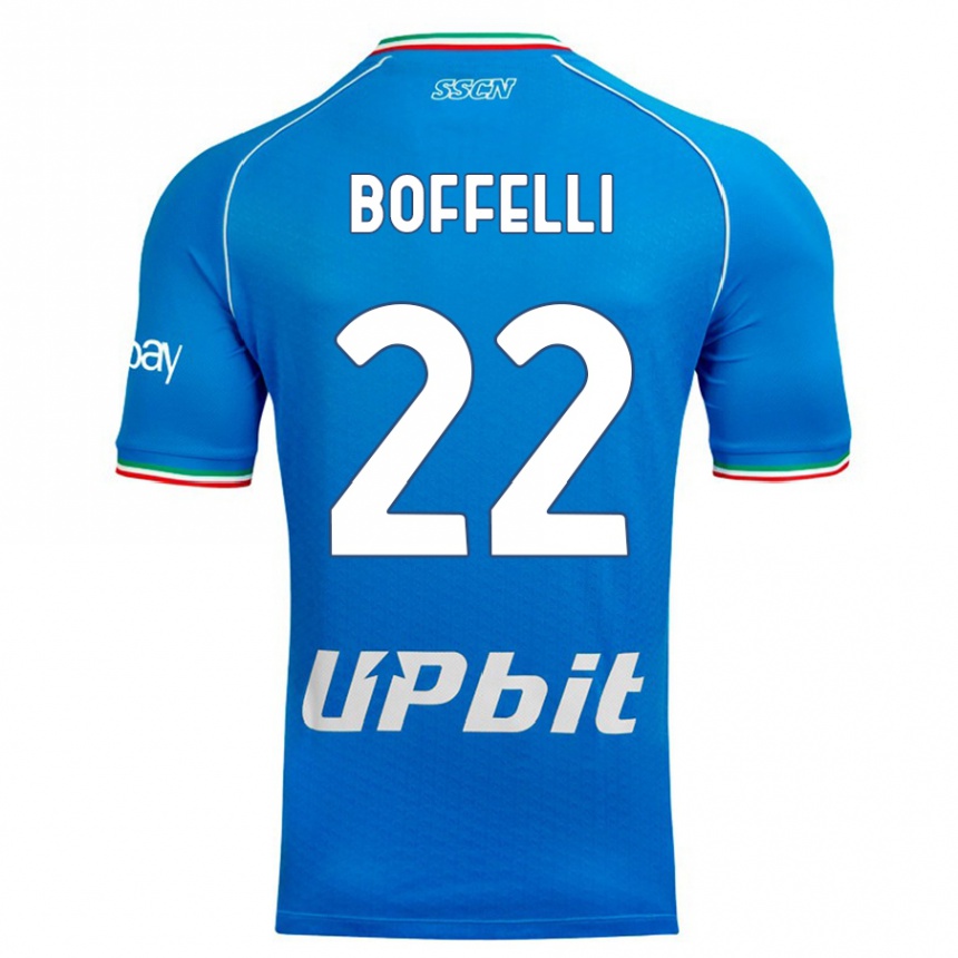 Kids  Valerio Boffelli #22 Sky Blue Home Jersey 2023/24 T-Shirt