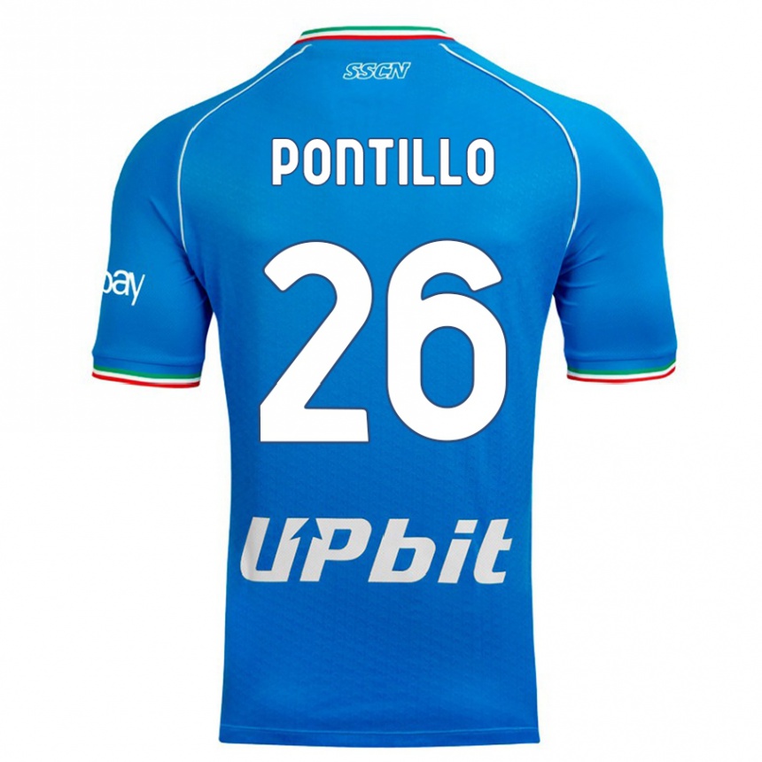 Kids  Pasquale Pontillo #26 Sky Blue Home Jersey 2023/24 T-Shirt