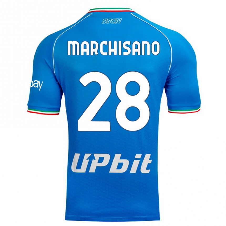 Kids  Matteo Marchisano #28 Sky Blue Home Jersey 2023/24 T-Shirt